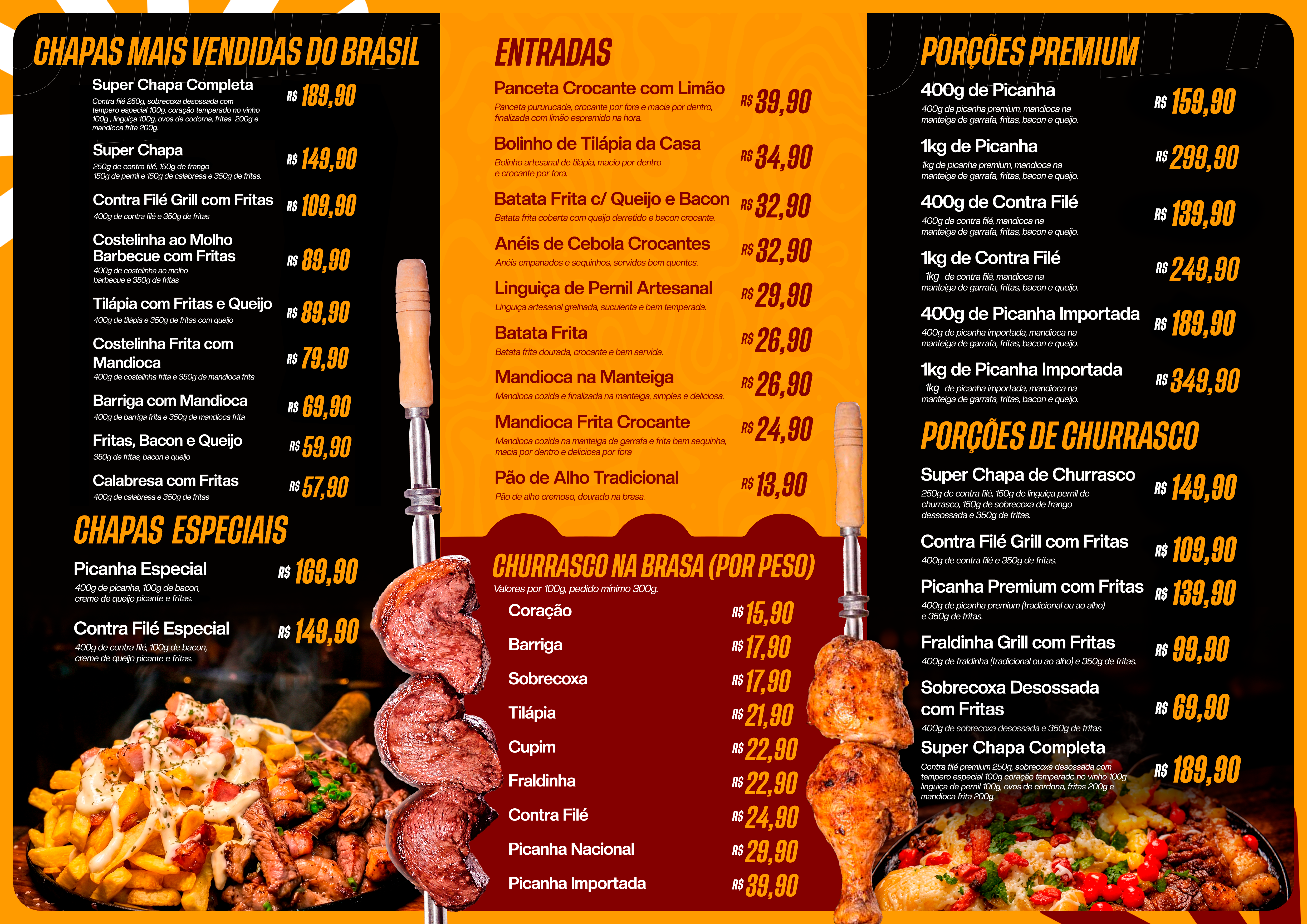 Cardápio Show de Sabor - Completo